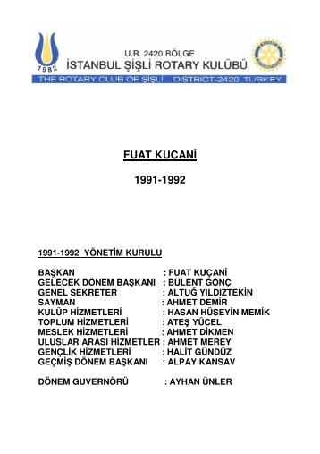 FUAT KUÃANÄ° 1991-1992