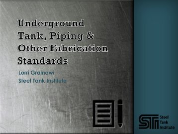 Aboveground Tank Fabrication Standards - NEIWPCC