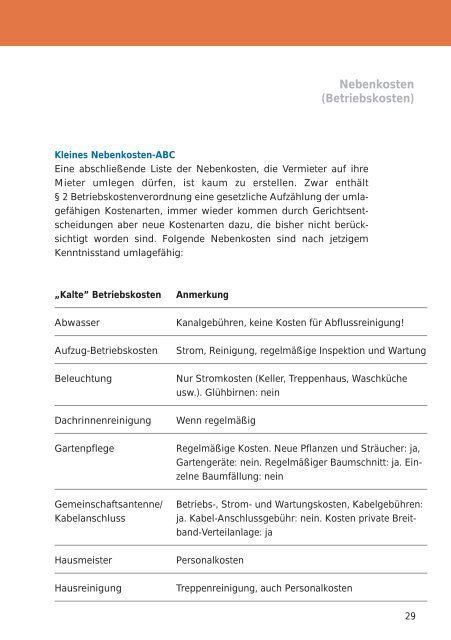 Nebenkosten und Abrechnung - Ummelden.de