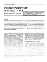 Organizational Prevention of Vicarious Trauma - VAWnet