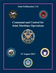 JP 3-32, Command and Control for Joint Maritime Operations, 07 ...