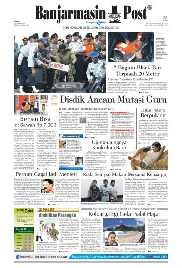 Banjarmasin Post Selasa, 13 Januari 2015