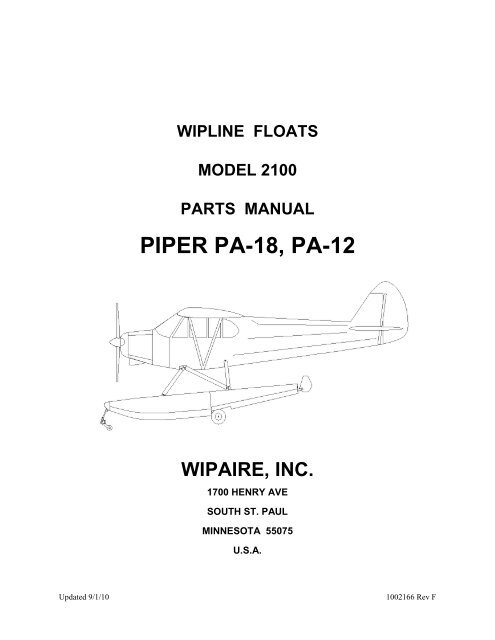 Model 2100 Parts Manual Wipaire Inc