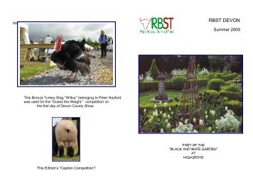 Summer 2009 News letter - RBST Devon - Rare Breeds Survival Trust