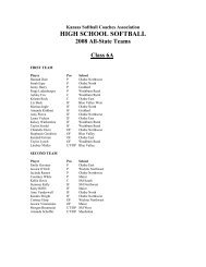 2008 All State Softball - Kansas Coaches Association