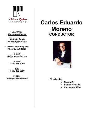 Carlos Eduardo Moreno CONDUCTOR Contents - Pricerubin.com