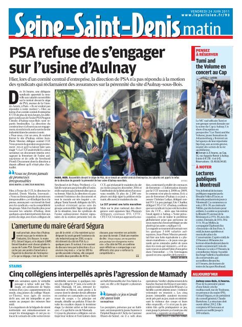 PSArefusedes'engager surl'usined'Aulnay - Pierrefitte Socialiste