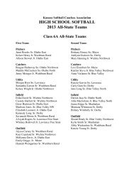 2013 All State Softball - Kansas Coaches Association
