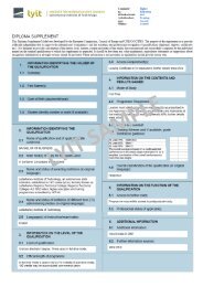 LYIT Diploma Supplement Document - Letterkenny Institute of ...