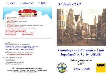 31 Jahre CCCI Camping- und Caravan â Club Ingolstadt e. V. im ...