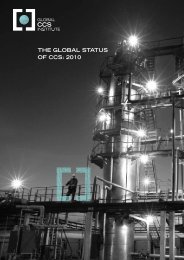 The global STaTuS of CCS: 2010 - Global CCS Institute