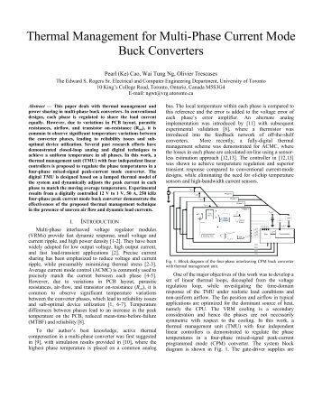 Thermal Management for Multi-Phase Current Mode Buck Converters