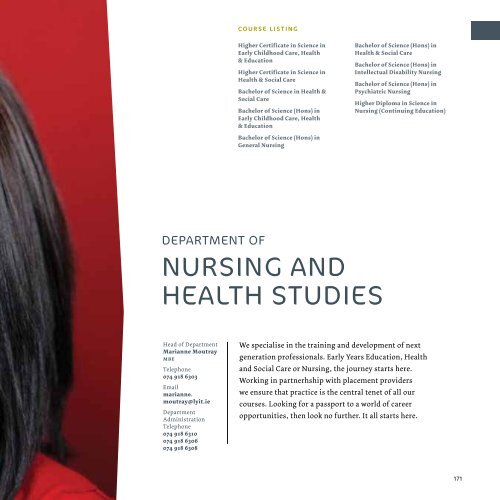 Nursing & Health Studies - Letterkenny Institute of Technology