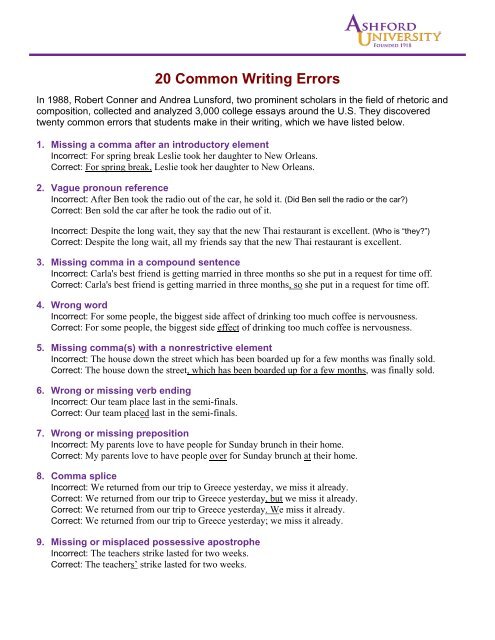 Printable PDF - Ashford Writing
