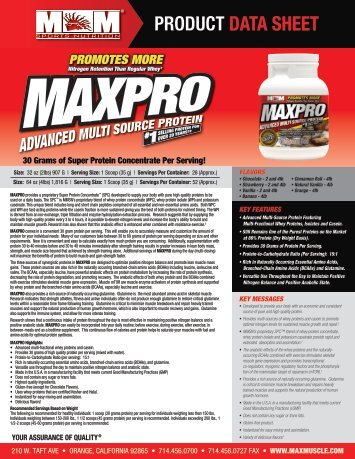 MaxPro 2-4lb PDS pg1 a - Max Muscle