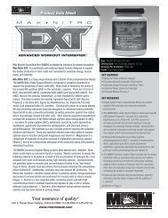 Product Data Sheet - Max Muscle Sports Nutrition Colorado Springs