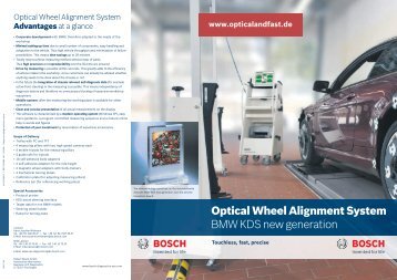 Optical Wheel Alignment System BMW KDS new generation - Bosch ...