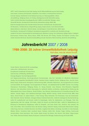 Jahresbericht 2007 und 2008 - Umweltbibliothek Leipzig