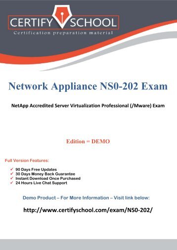 Network Appliance NS0-202 CertifySchool Exam Actual Questions (PDF)