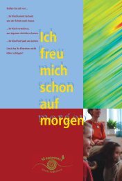 Ich freu mich schon auf morgen - Montessori Schule