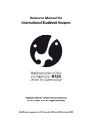 Resource Manual for International Studbook Keepers - WAZA