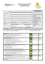 Anmeldebogen - Otto Benecke Stiftung eV