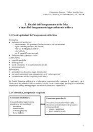 2. FinalitÃ  dell'insegnamento della fisica e modelli di ... - I@PhT