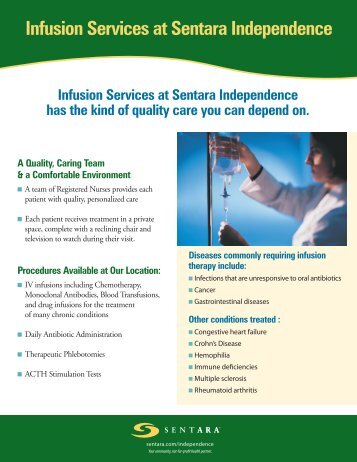 Infusion Services at Sentara Independence - Sentara.com