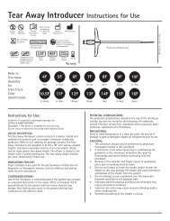 Tear Away Introducer Instructions for Use - Bisusa.org