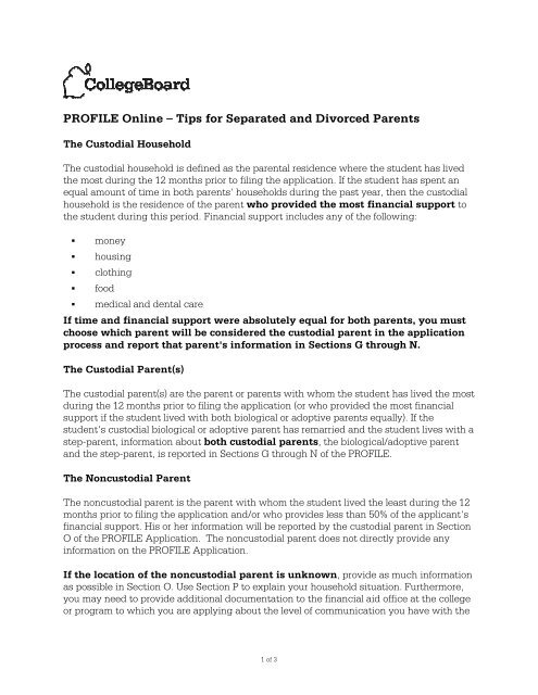 what is a custodial parent definition