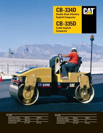 CB-334D and CB-335D Asphalt Compactor Specalog ... - Kelly Tractor