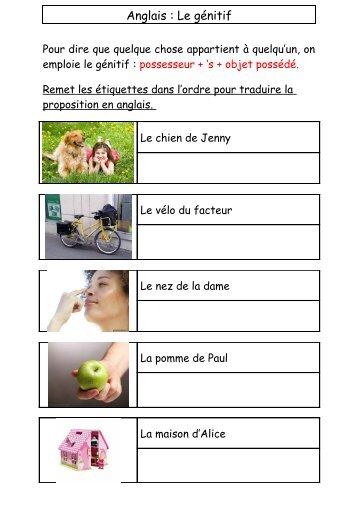 Anglais : Le gÃ©nitif
