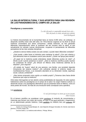 la salud intercultural y sus aportes para una revisión de los ...