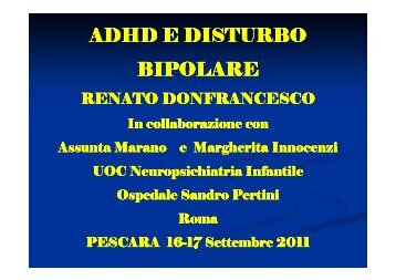 ADHD e Disturbo Bipolare - Donfrancesco R. - Aidai