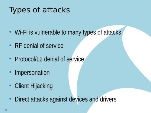 Wireless Intrusion Detection - Sharkfest - Wireshark