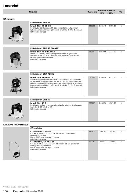 Hinnasto 2009 - Tooltechnic Oy