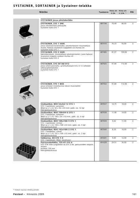 Hinnasto 2009 - Tooltechnic Oy