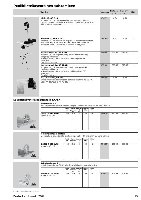 Hinnasto 2009 - Tooltechnic Oy