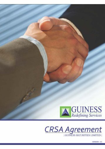 crsa agreement form - Guiness Securities Limited.
