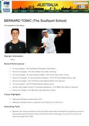 BERNARD TOMIC (The Southport School) - Boarding Schools