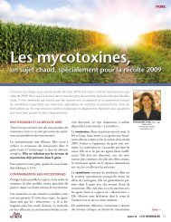 Les mycotoxines, - Agri-MarchÃ©