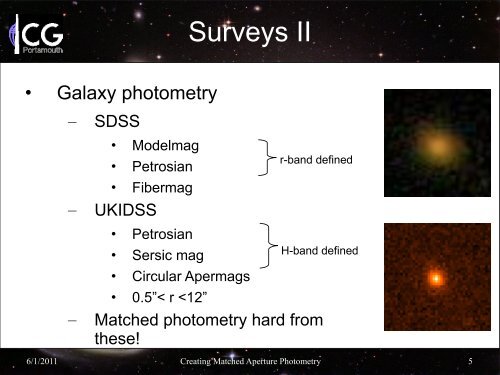 Matching SDSS and UKIDSS Photometry for ... - AstroGrid wiki