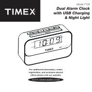 Dual Alarm Clock with USB Charging & Night Light - TIMEX Audio