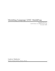 Modeling Language GNU MathProg - CS