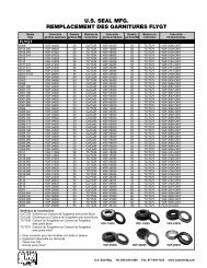 REMPLACEMENT DES GARNITURES FLYGT U.S. SEAL MFG.