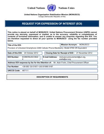 vendor response form