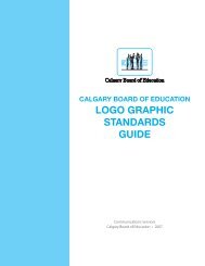 LOGO GRAPHIC STANDARDS GUIDE - Calgary Board of Education