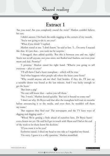 Shared reading Extract 1 - Scholastic