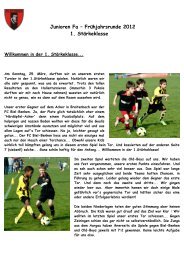 Junioren Fa â FrÃ¼hjahrsrunde 2012 1. StÃ¤rkeklasse - FC Ettingen