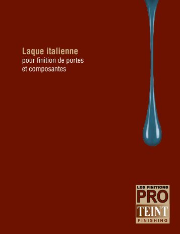 Laque italienne pour finition de portes et composantes